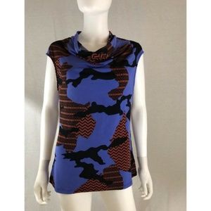 Anne Klein Women's Top Blouse Cowl Neck L